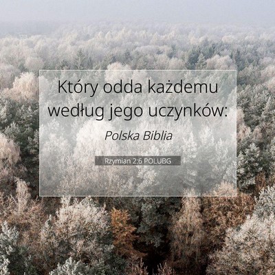 Rzymian 2:6 POLUBG Obraz Wersetu Biblijnego