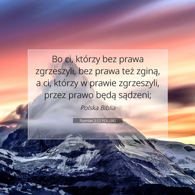 Rzymian 2:12 POLUBG Obraz Wersetu Biblijnego
