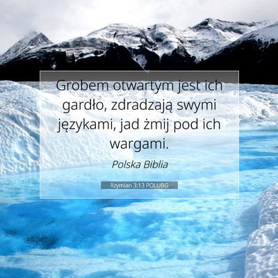 Rzymian 3:13 POLUBG Obraz Wersetu Biblijnego