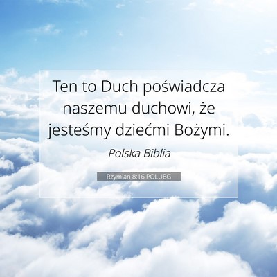 Rzymian 8:16 POLUBG Obraz Wersetu Biblijnego