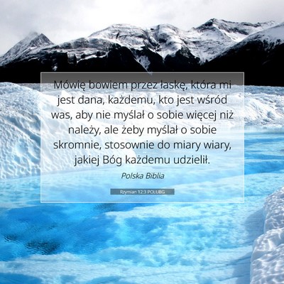 Rzymian 12:3 POLUBG Obraz Wersetu Biblijnego