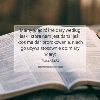 Rzymian 12:6 POLUBG Obraz Wersetu Biblijnego