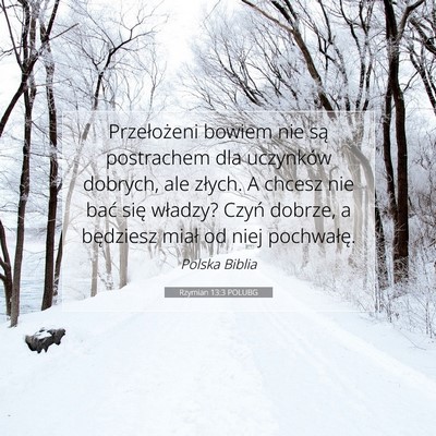 Rzymian 13:3 POLUBG Obraz Wersetu Biblijnego