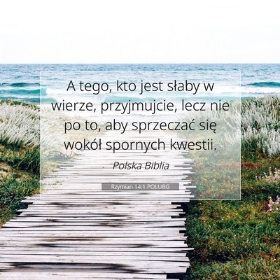 Rzymian 14:1 POLUBG Obraz Wersetu Biblijnego