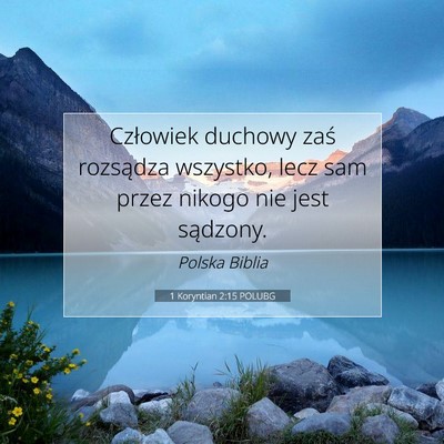 1 Koryntian 2:15 POLUBG Obraz Wersetu Biblijnego