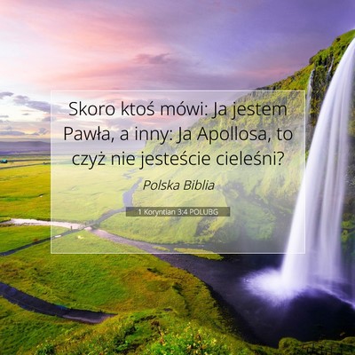 1 Koryntian 3:4 POLUBG Obraz Wersetu Biblijnego