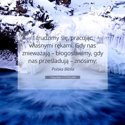 1 Koryntian 4:12 POLUBG Obraz Wersetu Biblijnego