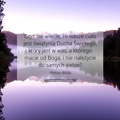 1 Koryntian 6:19 POLUBG Obraz Wersetu Biblijnego