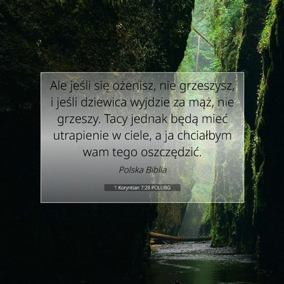 1 Koryntian 7:28 POLUBG Obraz Wersetu Biblijnego