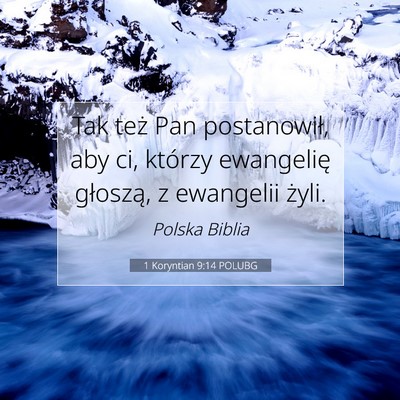 1 Koryntian 9:14 POLUBG Obraz Wersetu Biblijnego