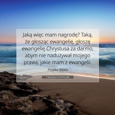 1 Koryntian 9:18 POLUBG Obraz Wersetu Biblijnego