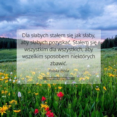 1 Koryntian 9:22 POLUBG Obraz Wersetu Biblijnego