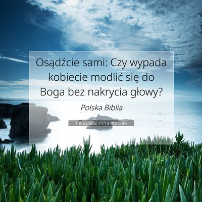 1 Koryntian 11:13 POLUBG Obraz Wersetu Biblijnego