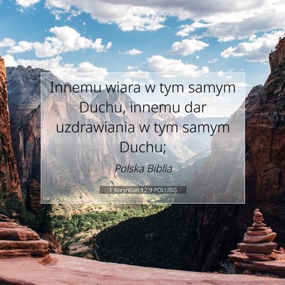 1 Koryntian 12:9 POLUBG Obraz Wersetu Biblijnego