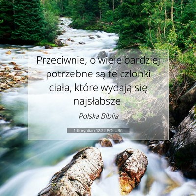 1 Koryntian 12:22 POLUBG Obraz Wersetu Biblijnego
