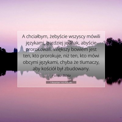 1 Koryntian 14:5 POLUBG Obraz Wersetu Biblijnego