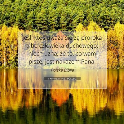 1 Koryntian 14:37 POLUBG Obraz Wersetu Biblijnego