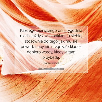 1 Koryntian 16:2 POLUBG Obraz Wersetu Biblijnego