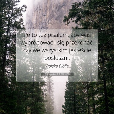 2 Koryntian 2:9 Werset Biblijny Wyjaśniony
