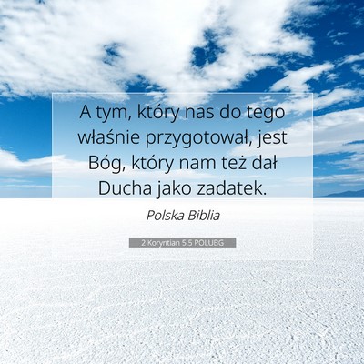 2 Koryntian 5:5 POLUBG Obraz Wersetu Biblijnego