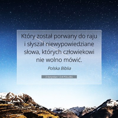 2 Koryntian 12:4 POLUBG Obraz Wersetu Biblijnego