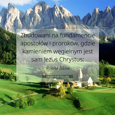 Efezjan 2:20 POLUBG Obraz Wersetu Biblijnego