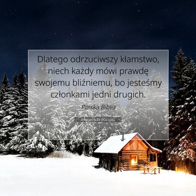 Efezjan 4:25 Werset Biblijny Wyjaśniony