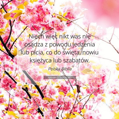 Kolosan 2:16 POLUBG Obraz Wersetu Biblijnego