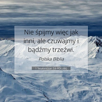 1 Tesaloniczan 5:6 POLUBG Obraz Wersetu Biblijnego