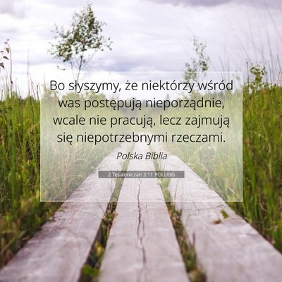 2 Tesaloniczan 3:11 POLUBG Obraz Wersetu Biblijnego
