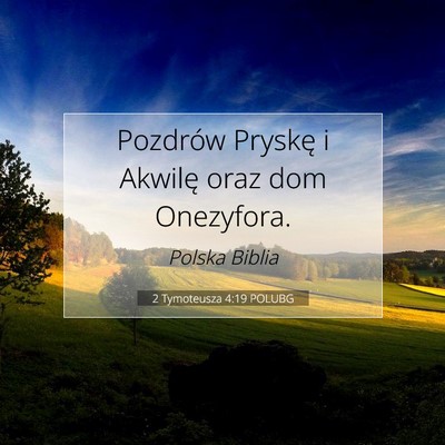 2 Tymoteusza 4:19 POLUBG Obraz Wersetu Biblijnego