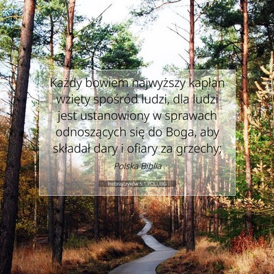 Hebrajczyków 5:1 POLUBG Obraz Wersetu Biblijnego