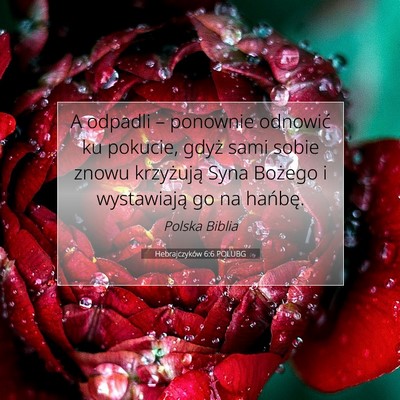 Hebrajczyków 6:6 POLUBG Obraz Wersetu Biblijnego