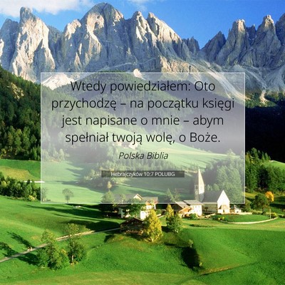 Hebrajczyków 10:7 POLUBG Obraz Wersetu Biblijnego