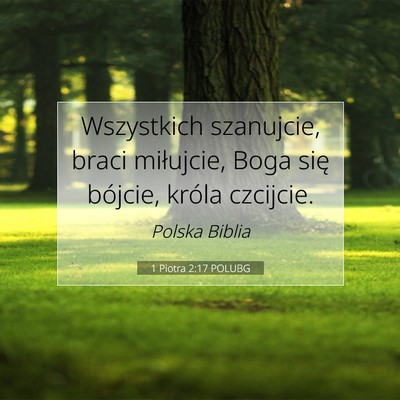 1 Piotra 2:17 POLUBG Obraz Wersetu Biblijnego