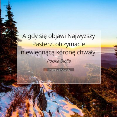 1 Piotra 5:4 POLUBG Obraz Wersetu Biblijnego