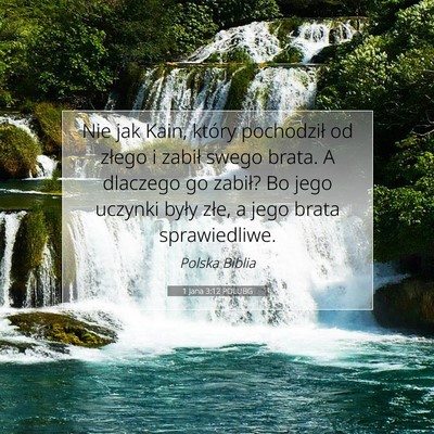 1 Jana 3:12 POLUBG Obraz Wersetu Biblijnego