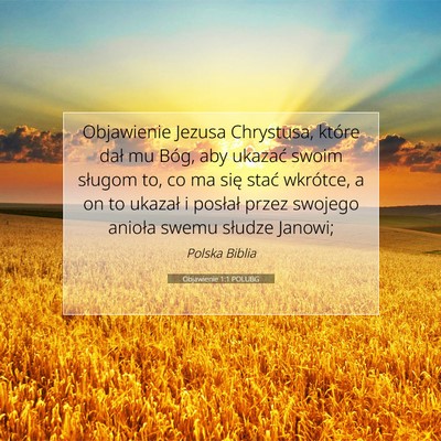 Objawienie 1:1 Werset Biblijny Wyjaśniony