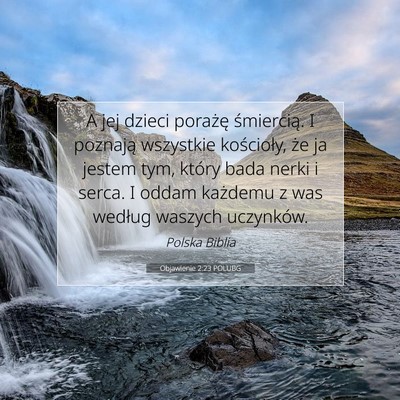 Objawienie 2:23 POLUBG Obraz Wersetu Biblijnego