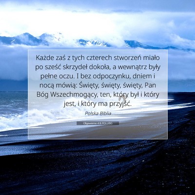 Objawienie 4:8 POLUBG Obraz Wersetu Biblijnego