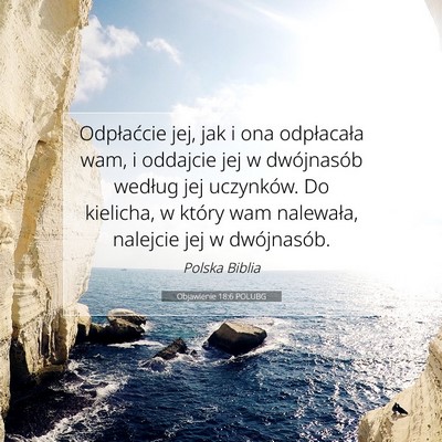 Objawienie 18:6 POLUBG Obraz Wersetu Biblijnego