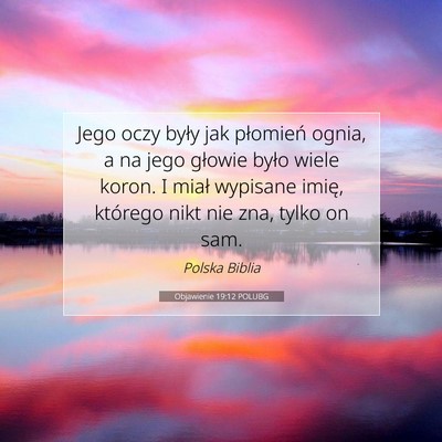Objawienie 19:12 POLUBG Obraz Wersetu Biblijnego