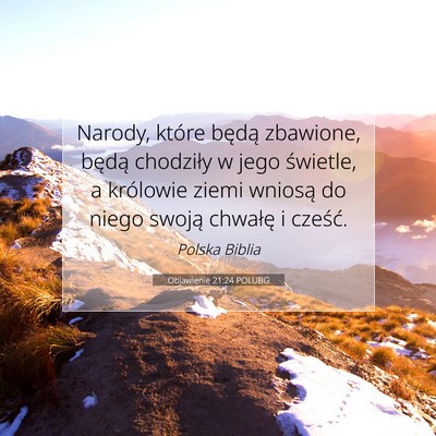 Objawienie 21:24 POLUBG Obraz Wersetu Biblijnego